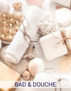 Bad en douche producten minerala, baking soda, verzorgingsproducten