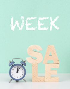 Week sale, aanbieding, korting